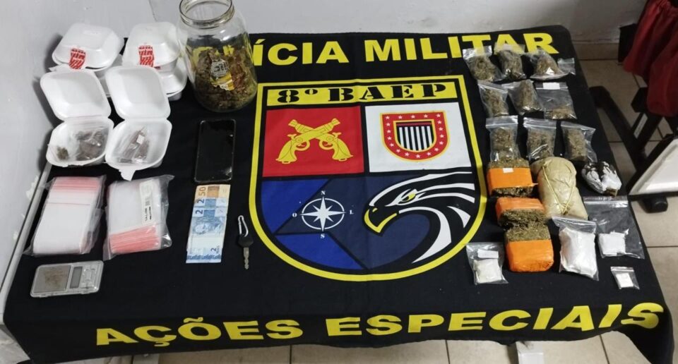 Entregador é preso com drogas escondidas em embalagens de lanche em Presidente Prudente